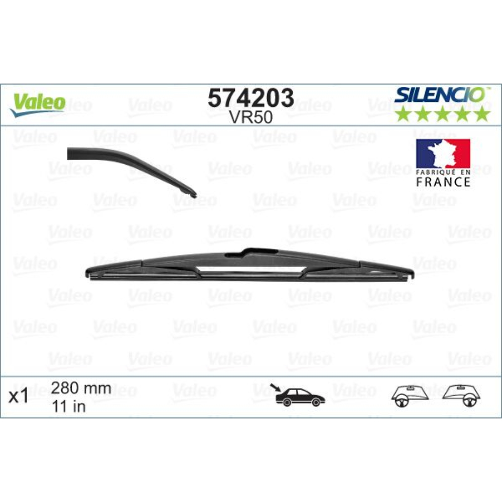 Задняя щетка VALEO Silencio Rear на Renault Scenic 4 R9