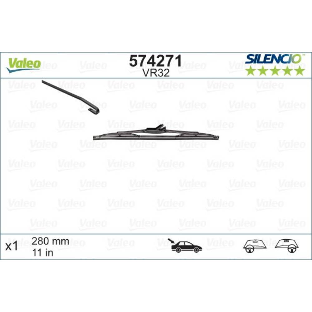 Задняя щетка VALEO Silencio Rear на Ford Mondeo 3 Turnier wagon