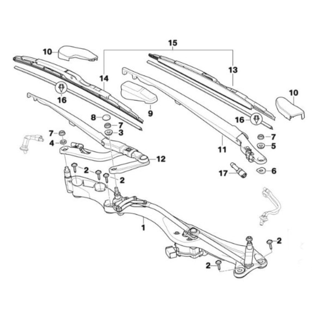 Ориінальні двірники BMW OEM на BMW 7 series E65, E66, E67, E68
