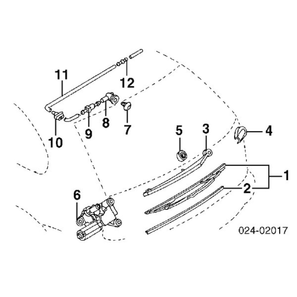 Задняя щетка BMW OEM на BMW X5 E53 03.1999-06.2002 rear wiper 425 mm