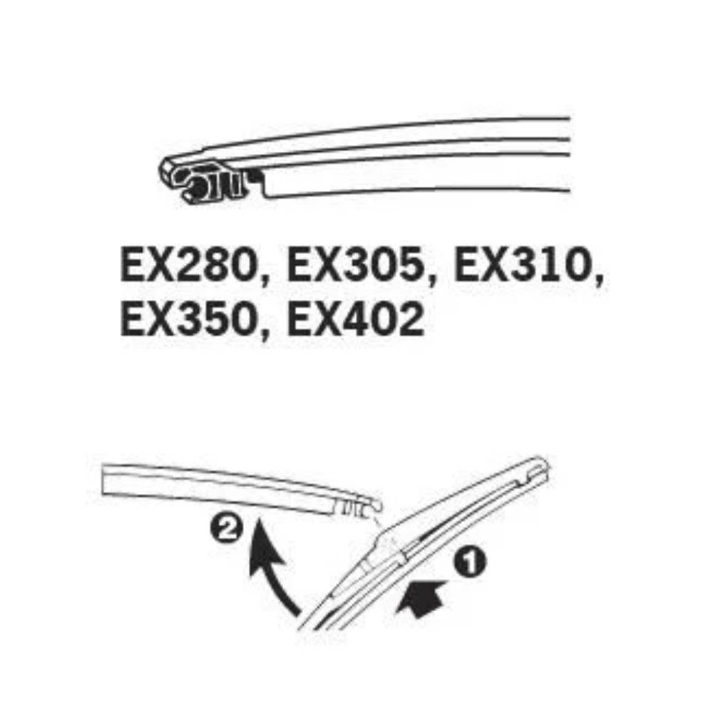 Задняя щетка TRICO Exact Fit Rear на Lexus LX 3 URJ200, J200 11.2007-01.2012 plastic rear wiper