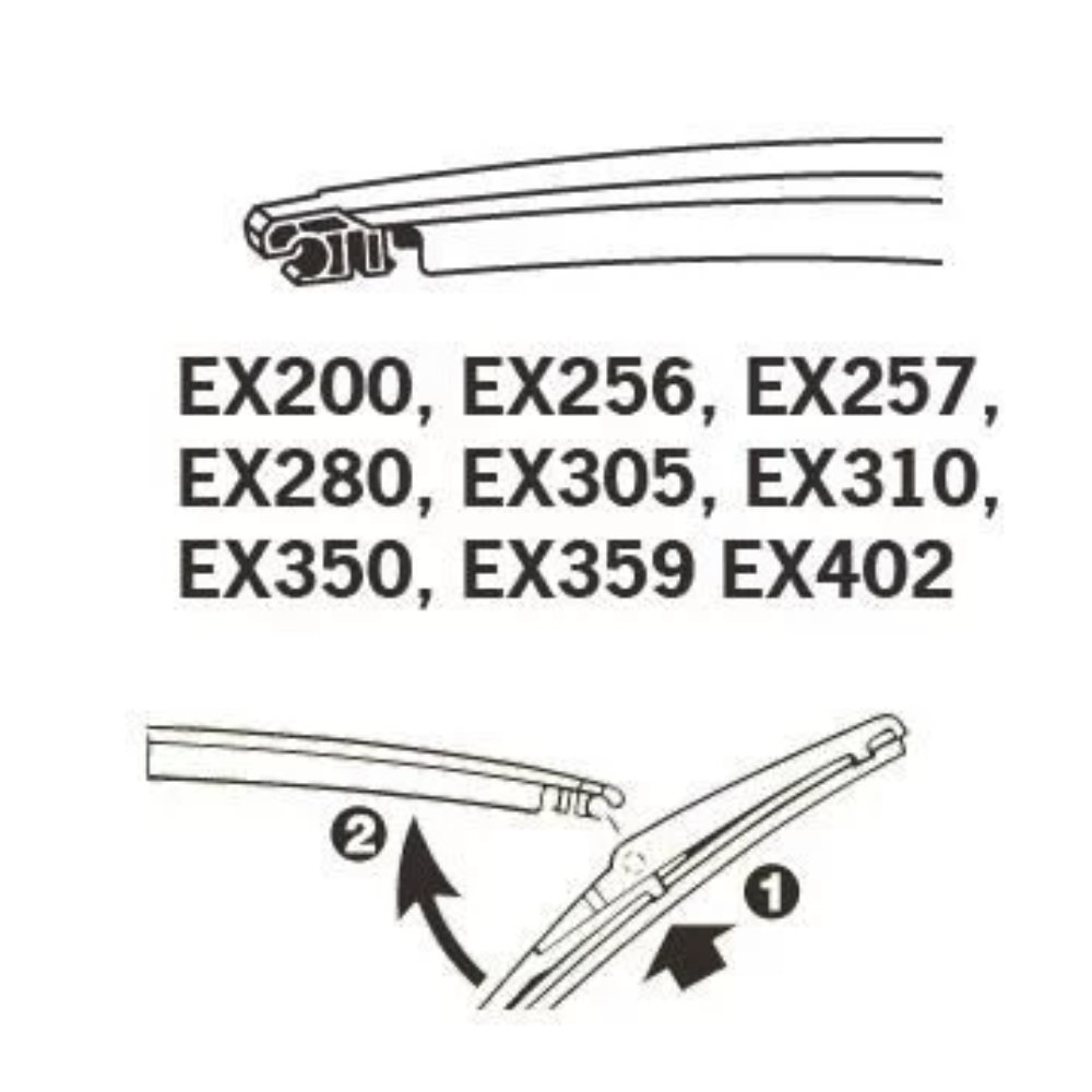 Задняя щетка TRICO Exact Fit Rear на Lexus LX 3 URJ200, J200 11.2007-01.2012 plastic rear wiper