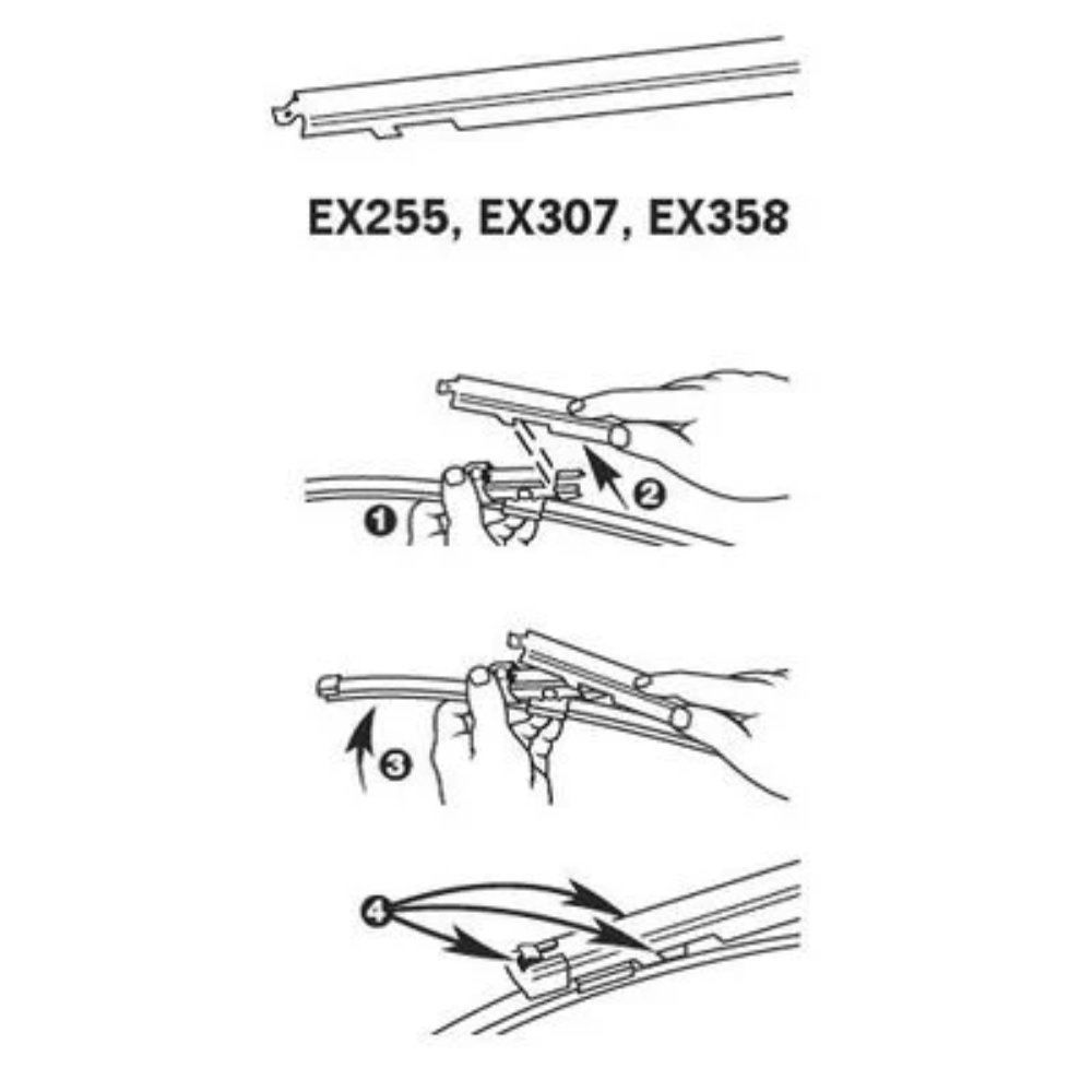 Задняя щетка TRICO Exact Fit Rear на Mercedes GLA X156 facelift 07.2015-01.2020 original wiper arm