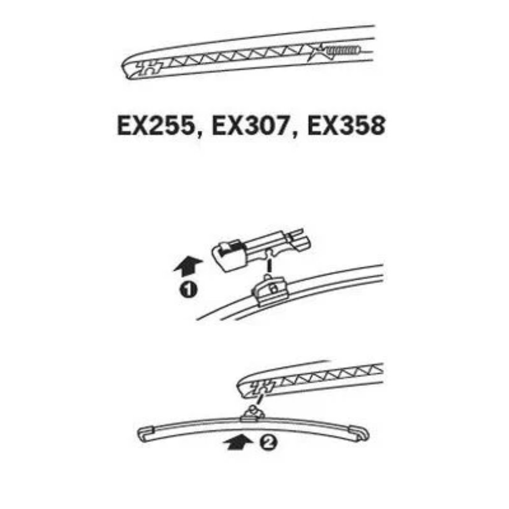 Задняя щетка TRICO Exact Fit Rear на Mercedes GLA X156 facelift 07.2015-01.2020 original wiper arm
