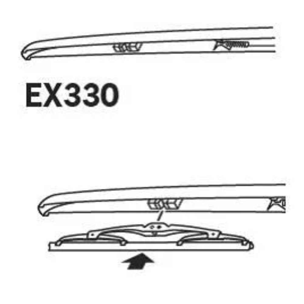 Задняя щетка TRICO Exact Fit Rear на Audi A3 8P1, 8PA 05.2003-11.2004 side pin wiper arm