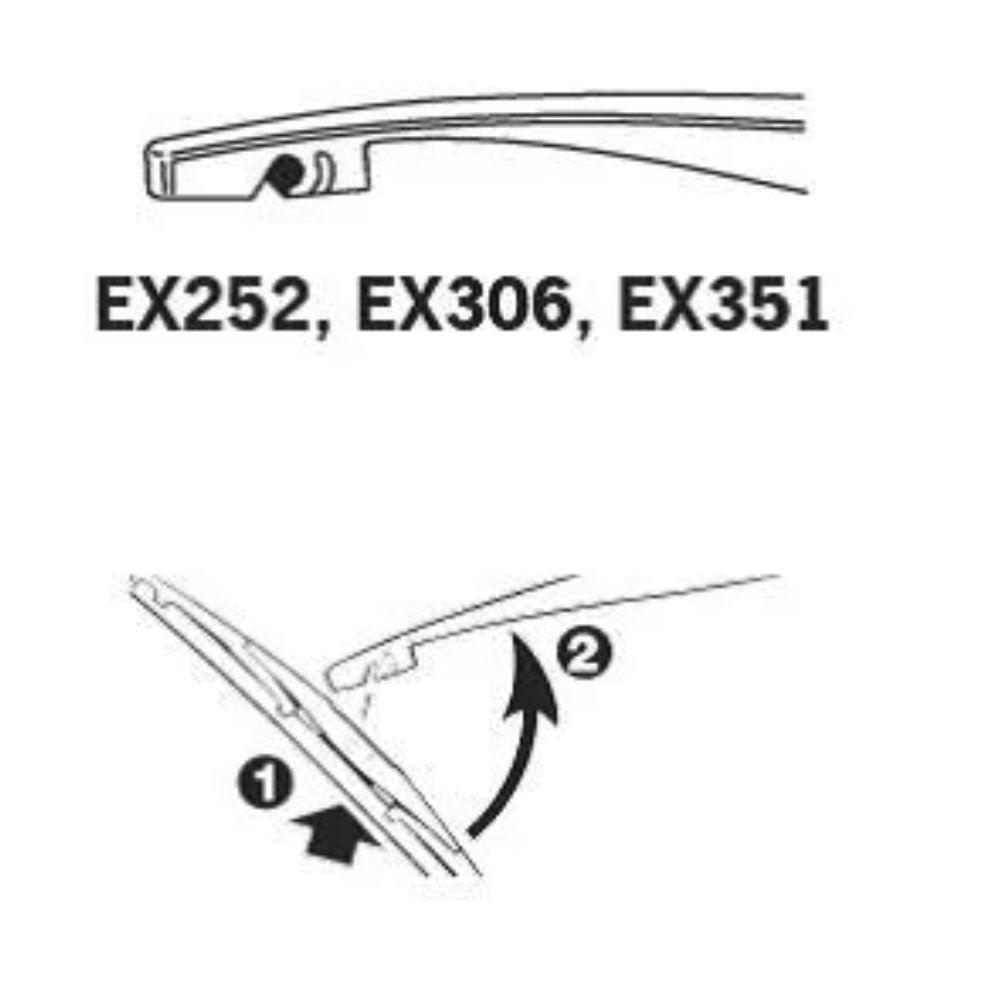 Задняя щетка TRICO Exact Fit Rear на Mitsubishi Pajero Wagon EU 4 V80, V90 plastic rear wiper
