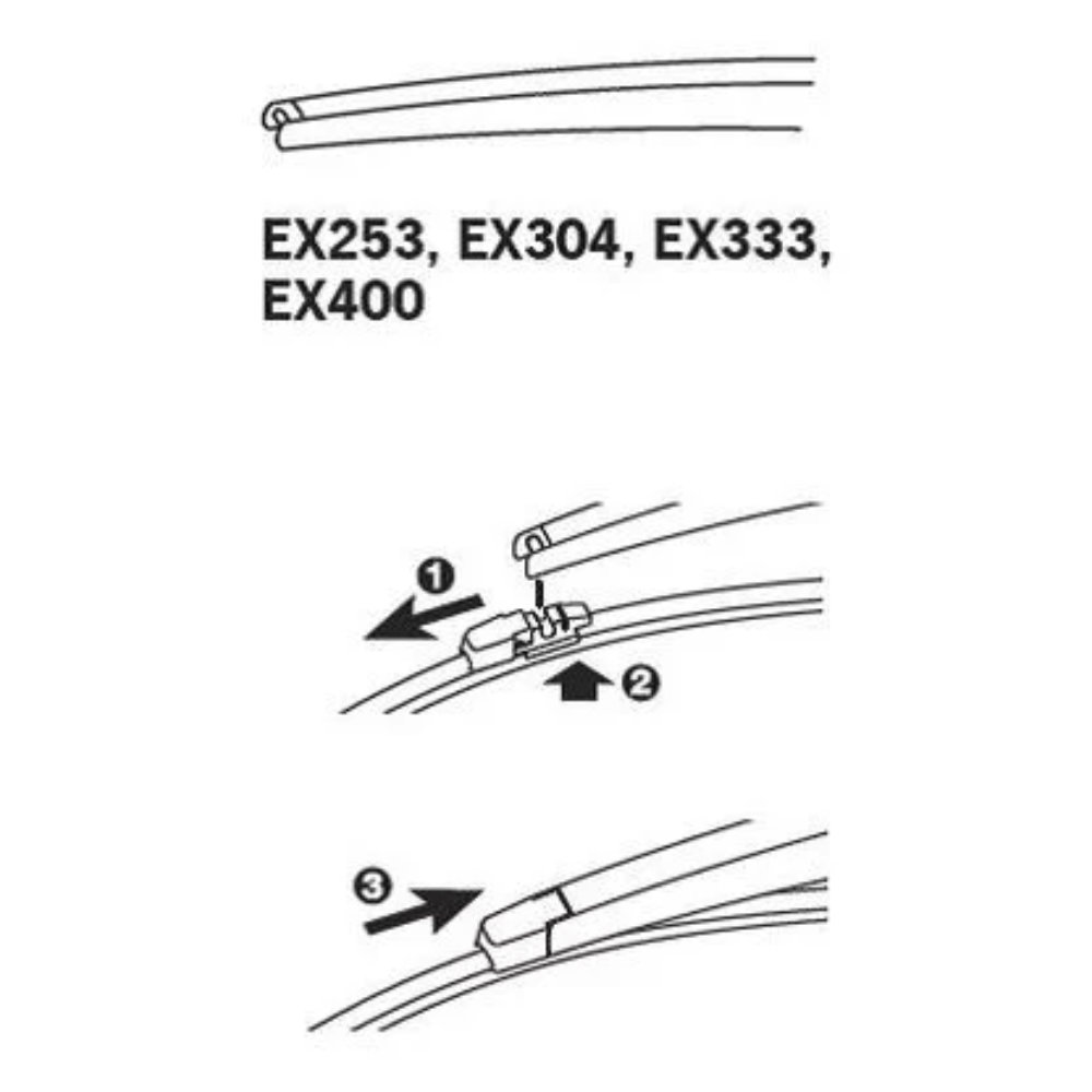 Задняя щетка TRICO Exact Fit Rear на Volkswagen Transporter T5 7E,7F side pin wiper arm, 1 rear door