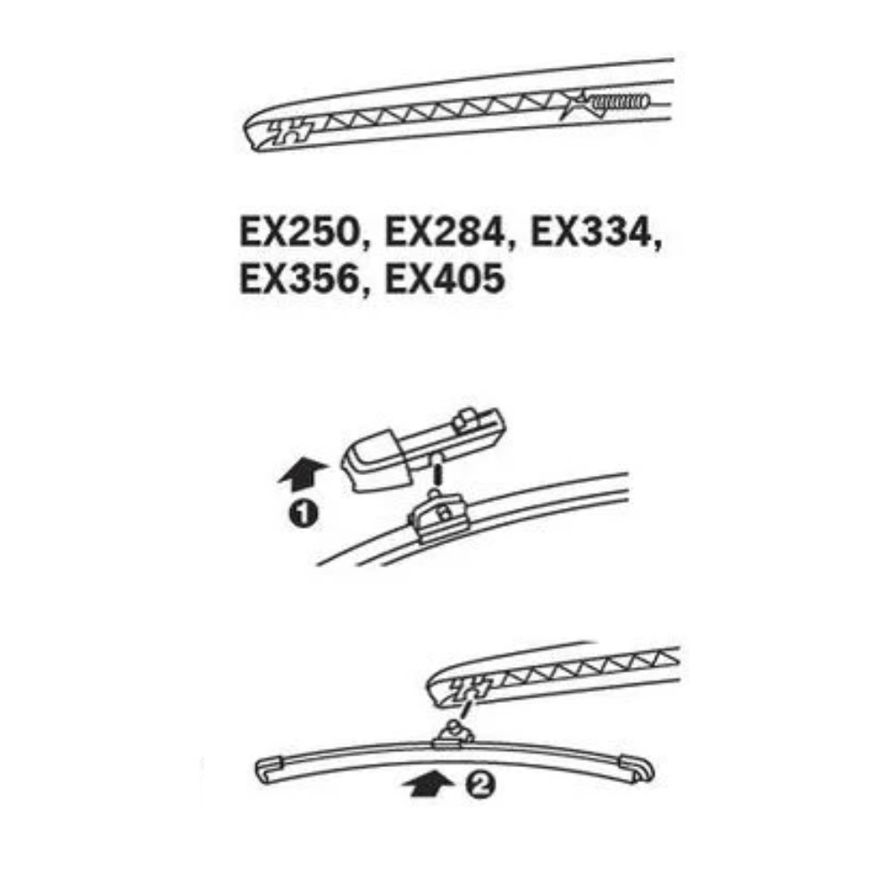 Задняя щетка TRICO Exact Fit Rear на Skoda Fabia Combi 2 5J5 facelift 05.2013-12.2014 new rear wiper