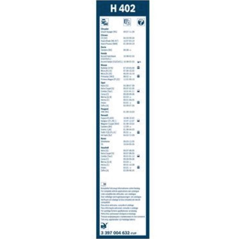 Задняя щетка BOSCH Rear на Citroen C5 DC, DE 12.2003-09.2004 side pin wiper arm, plastic rear wiper