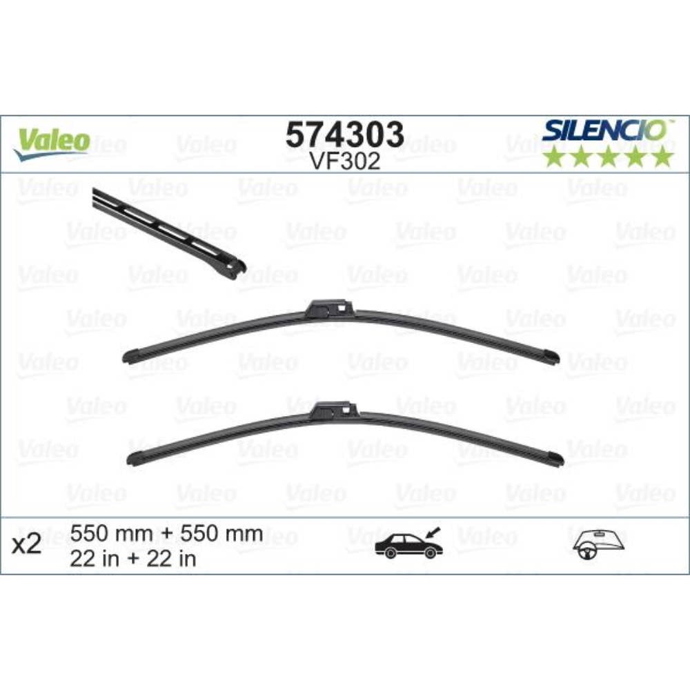 Бескаркасные дворники VALEO Silencio Flat на SEAT Exeo 3R2