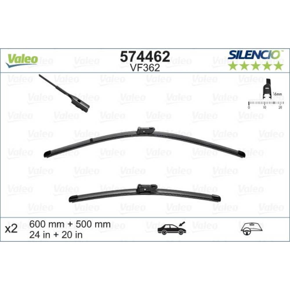 Бескаркасные дворники VALEO Silencio Flat на Audi A5 8TA Sportback