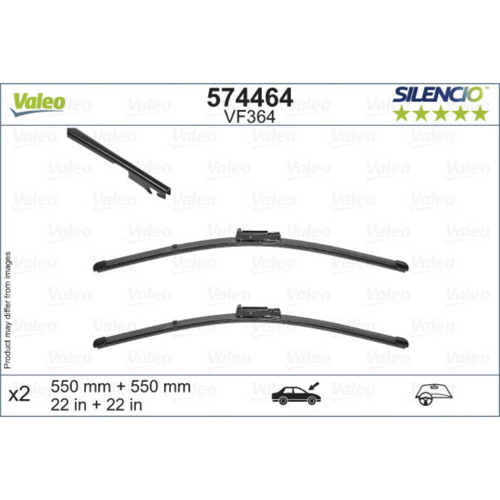 Безкаркасні двірники VALEO Silencio Flat на Audi A6 Avant C6