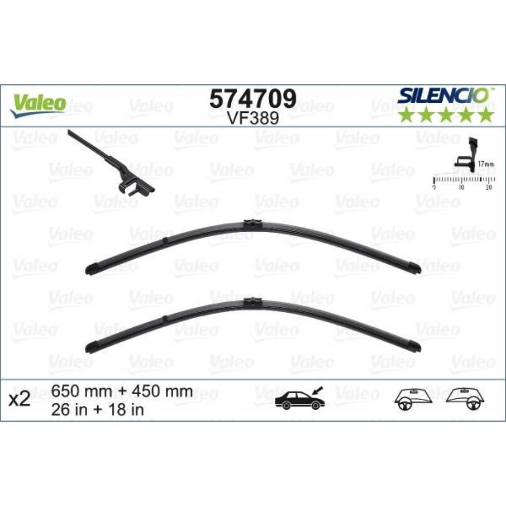 Бескаркасные дворники VALEO Silencio Flat на BMW 7 series F01, F02, F03, F04