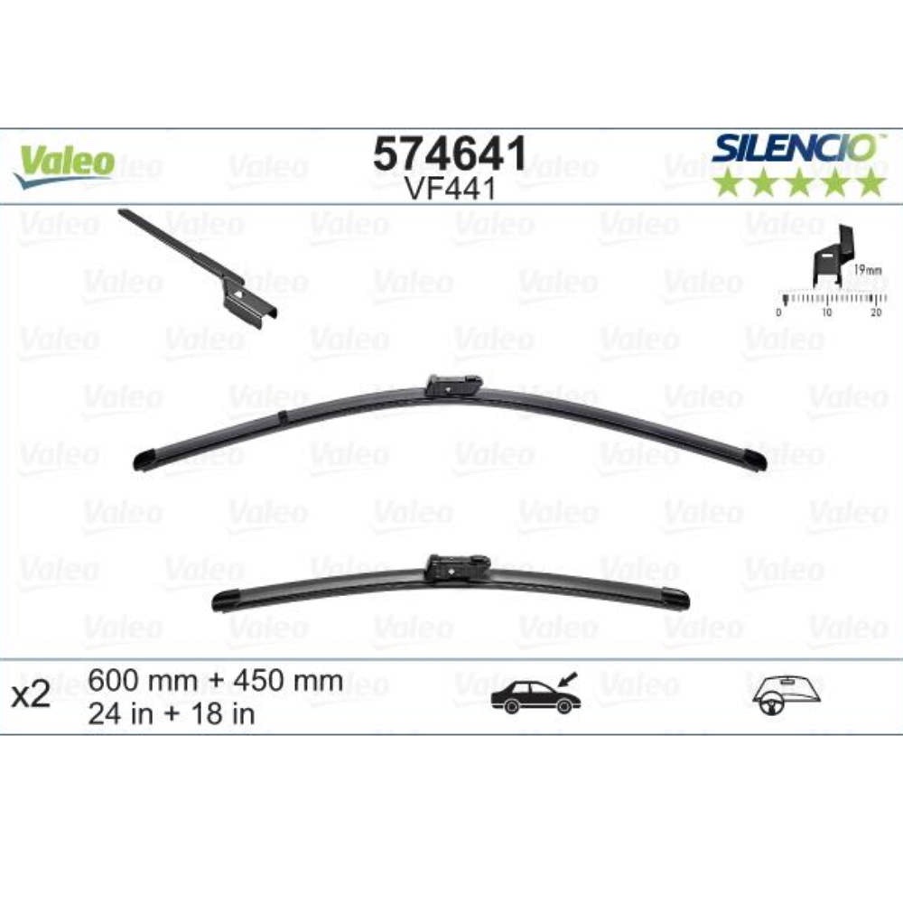 Бескаркасные дворники VALEO Silencio Flat на Volkswagen Scirocco 3