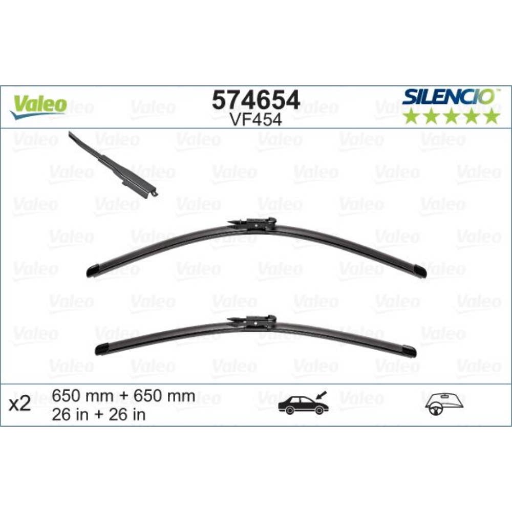 Бескаркасные дворники VALEO Silencio Flat на SEAT Leon 2 1P1 03.2009-12.2012 plastic rear wiper