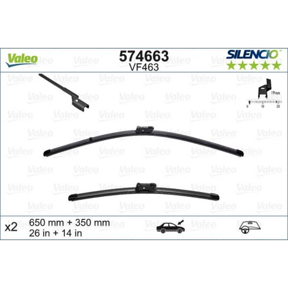 Безкаркасні двірники VALEO Silencio Flat на Buick Encore 