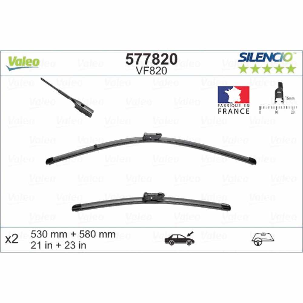 Бескаркасные дворники VALEO Silencio Flat на Porsche 911 991 7