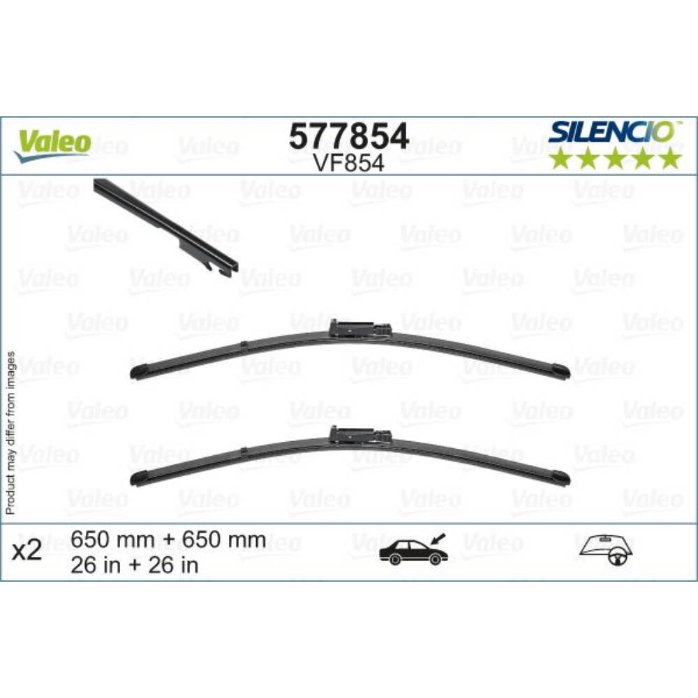 Бескаркасные дворники VALEO Silencio Flat на SEAT Altea XL 5P5, 5P8