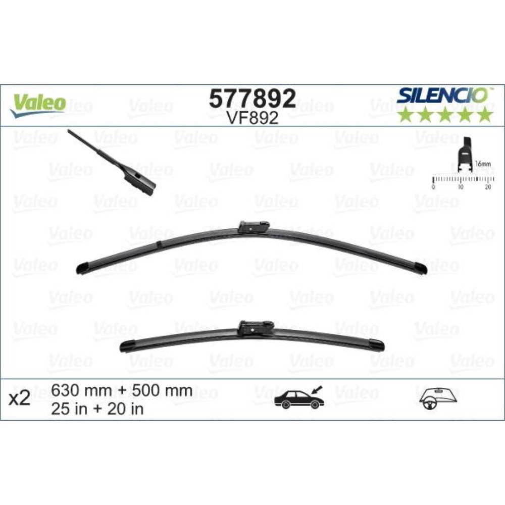 Бескаркасные дворники VALEO Silencio Flat на Volkswagen T-Roc new rear wiper