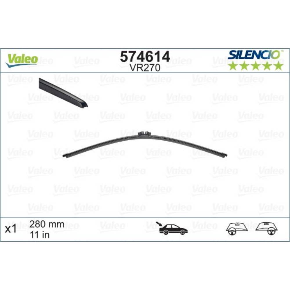 Задняя щетка VALEO Silencio Rear на Ford EcoSport 2 EU push button wiper arm