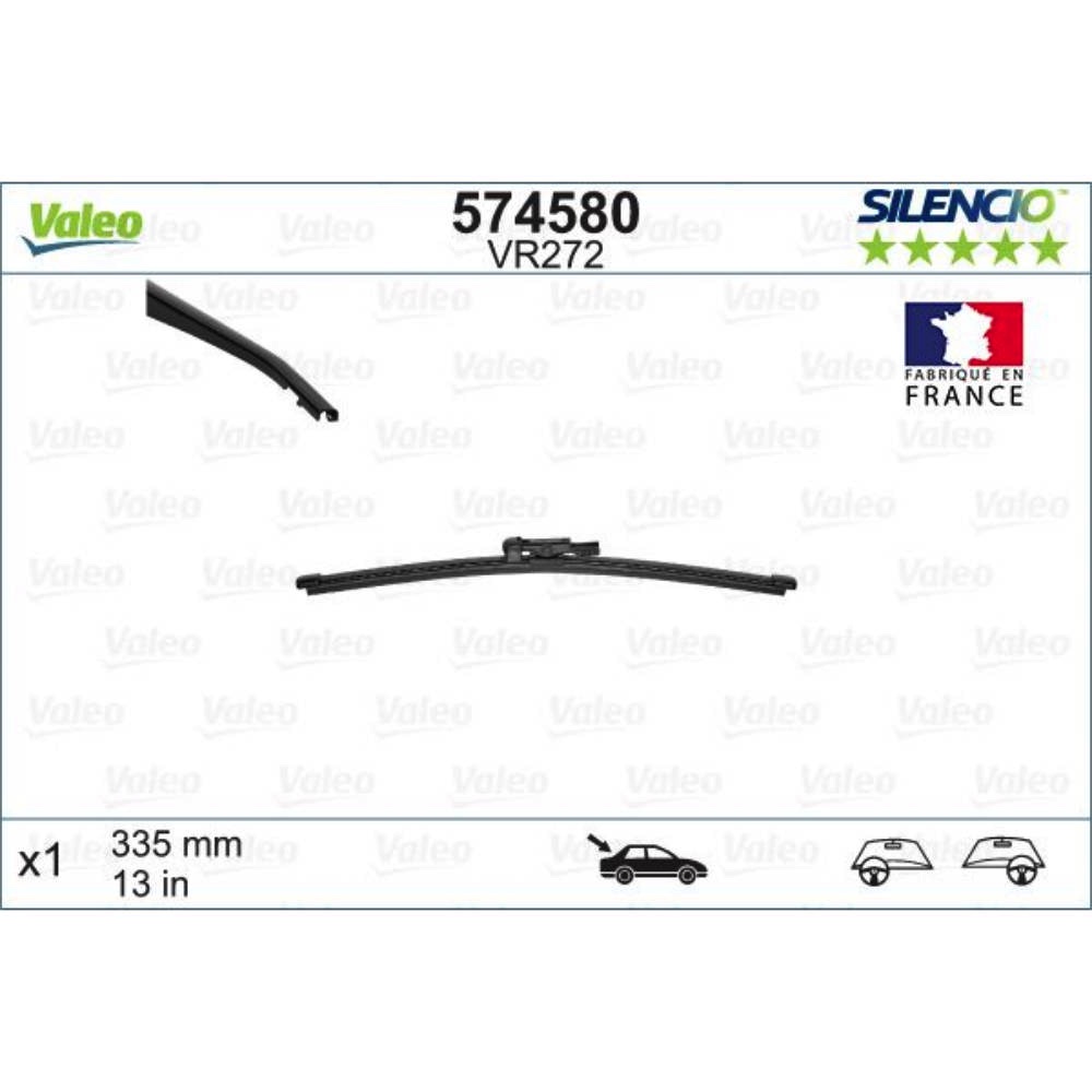 Задняя щетка VALEO Silencio Rear на Mercedes CLA class 1 X117 shooting brake 01.2013-07.2015 pinch tab wiper arm