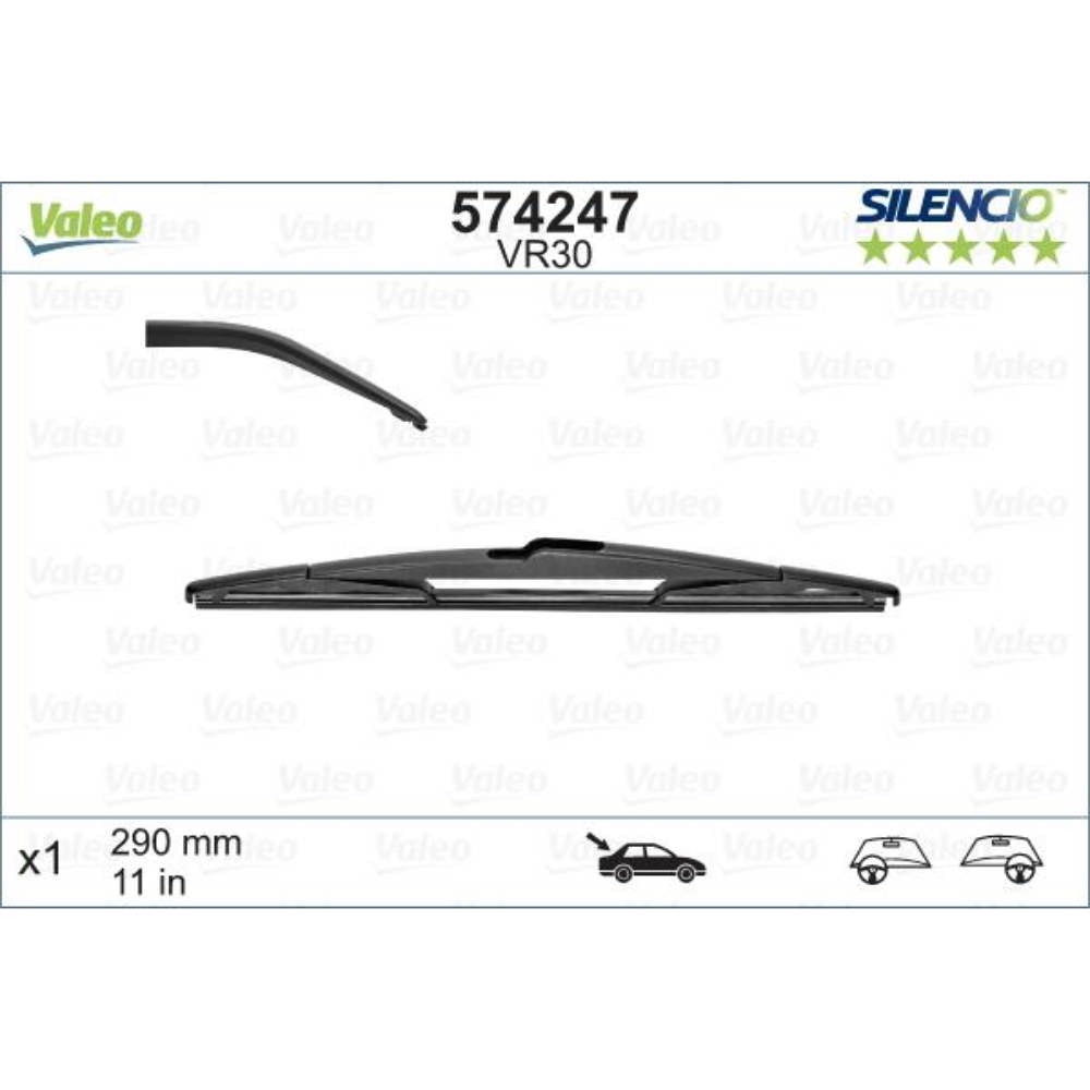 Задняя щетка VALEO Silencio Rear на Fiat Panda 4 312
