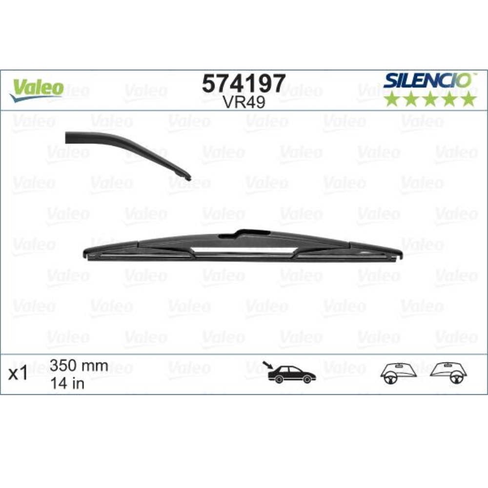 Задня щітка VALEO Silencio Rear на Peugeot 406 Break wagon D8, D9