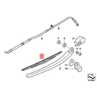 Задня щітка BMW OEM на BMW 5 series
